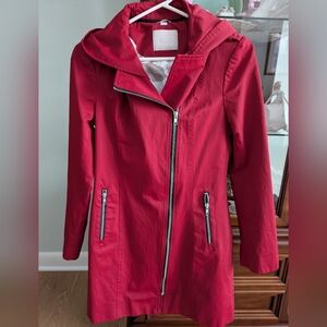 Soia & Kyo Lightweight Red Jacket With Hood Size XS